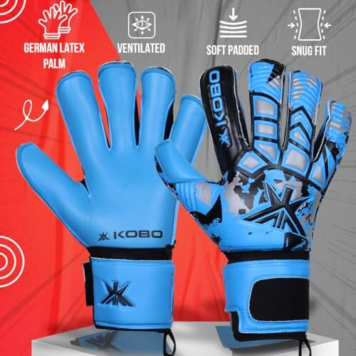 Kobo Champion Football Soccer Goal Keeper Professional Gloves (6.5)