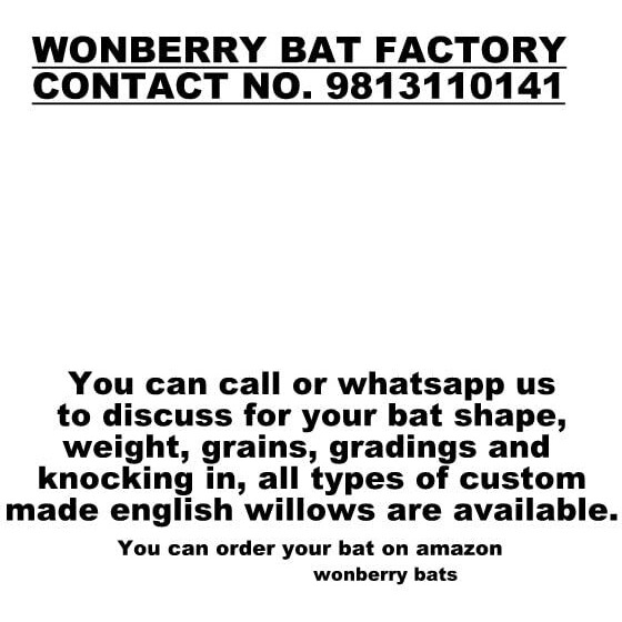 Wonberry SAF English Willow Cricket Bat Full Size SH