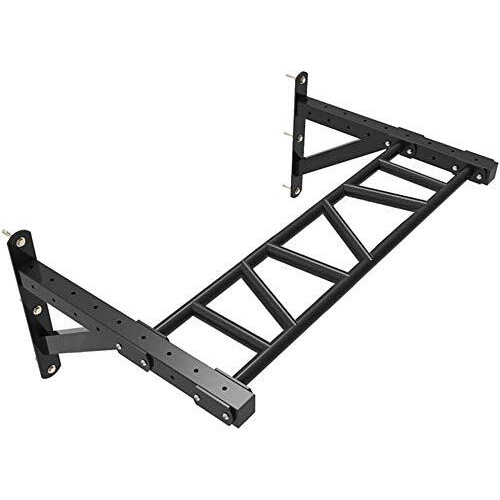 DOLPHY Iron Wall-Mounted Pull-Up Bars Chin Bar Exercise Muscle Family Fitness Ladder Horizontal Bar Indoor Multifunctional Pull-up Fitness Climbing Frame (Load-Bearing 300Kg, Black)