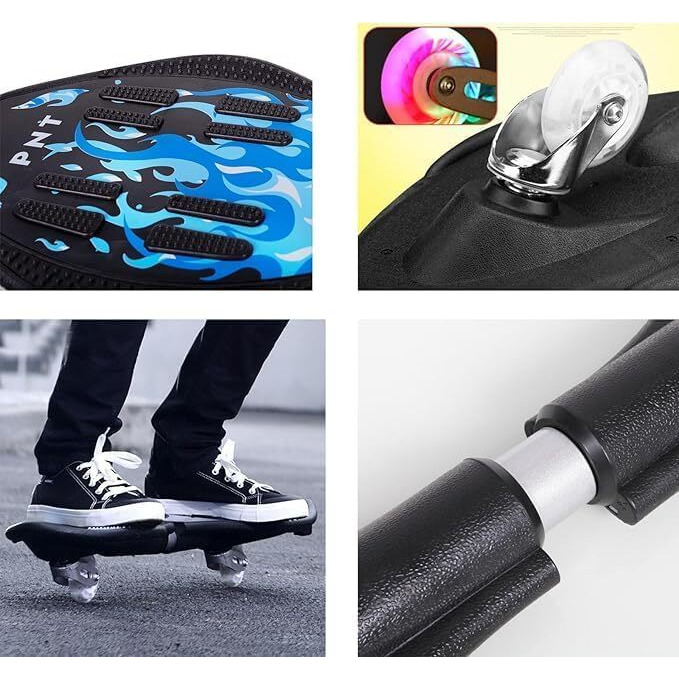 Keekos Skateboards for Beginners Teens Adults - 31 Inch Complete Standard Skateboard for Girls Boys Kids,7 Layer Canadian Maple Double Kick Deck Element Cruiser Skateboards (Blue)