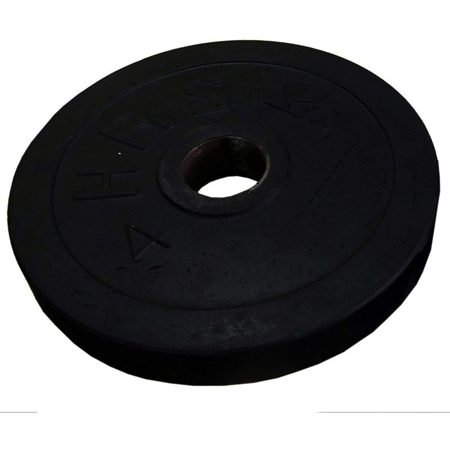 Prokick Rubber Weight Plate with Metal Bush 50 MM Bore, Black - 3 KG (Single)