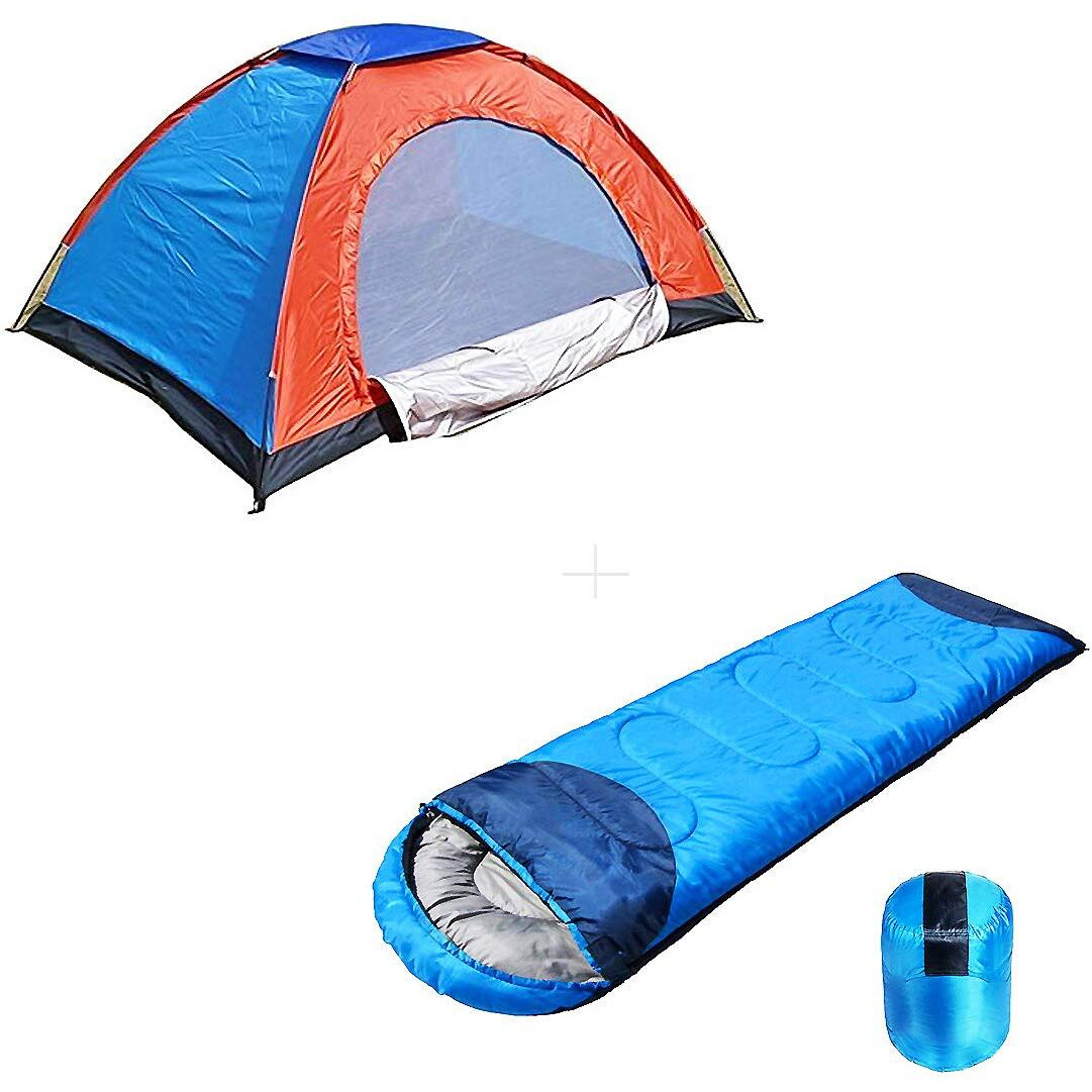 shopper 52.com Portable Foldable 6 Person Camping Tent Dome with Waterproof Thick Carry Bag, Sleeping Bed Bag for Picnic Hiking Trekking - 6TENTSLEEPING