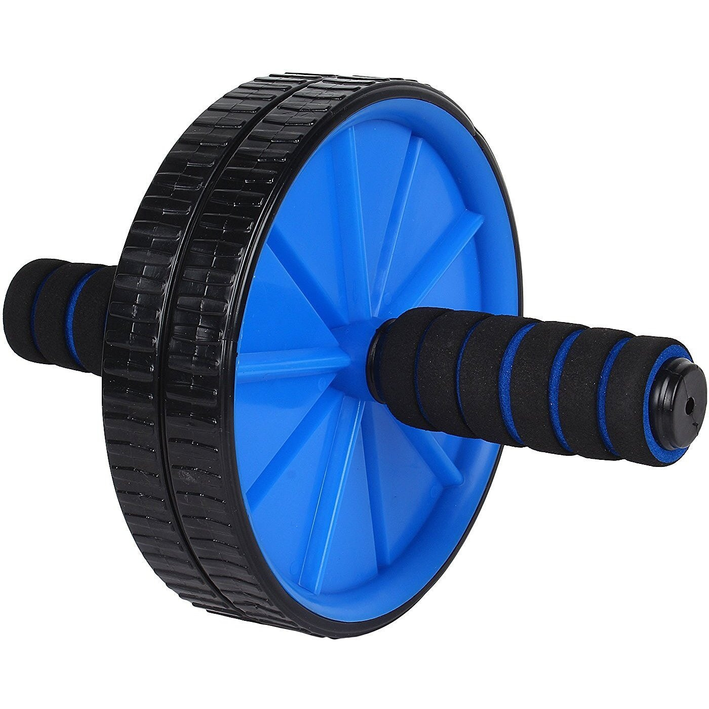 Inditradition Dual Ab Roller Wheels for Abdominal Exercise, Home Gym | Free Knee-mat (Random Colour)