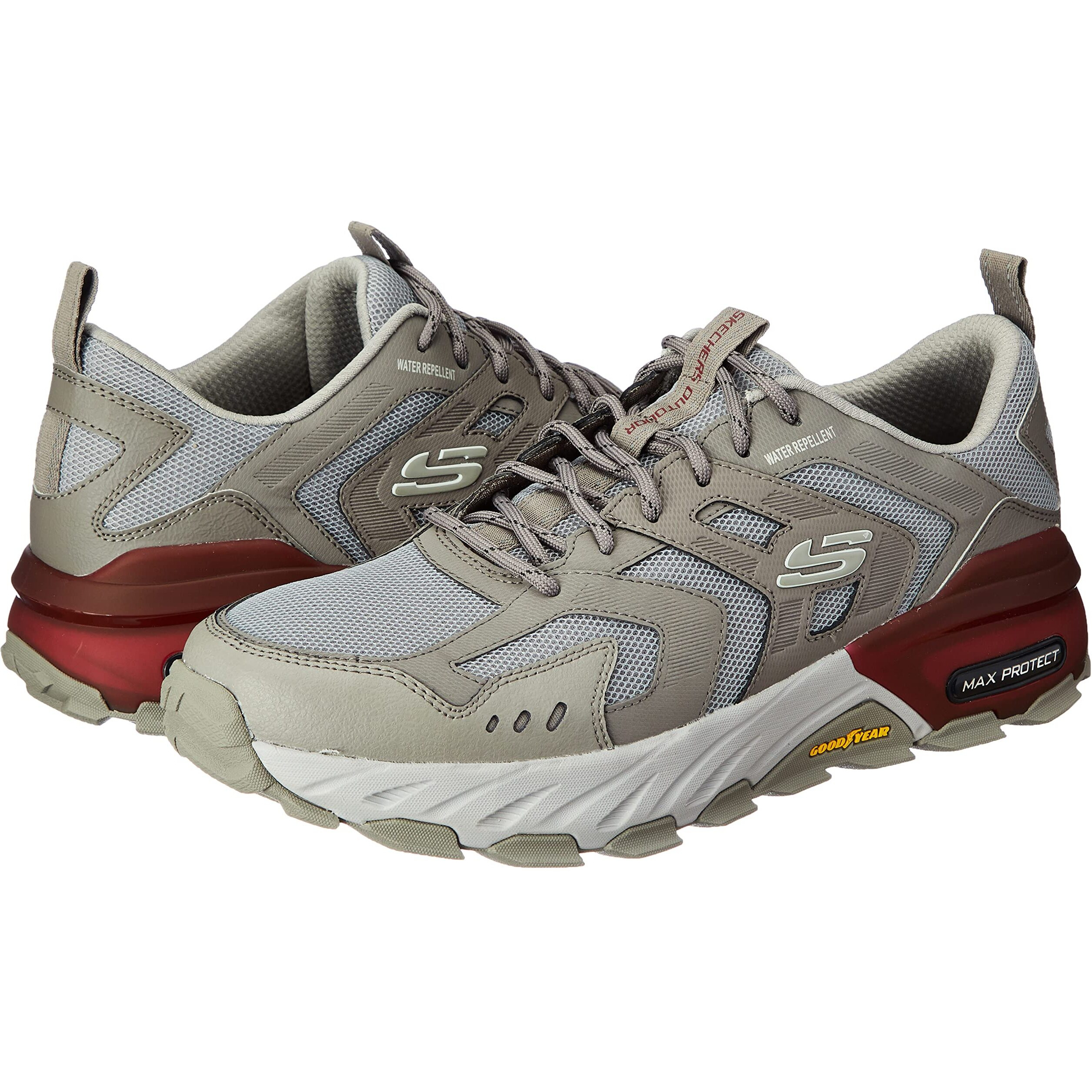 Skechers Mens MAX Protect-Warden CCRD Sneaker - 6 UK (237302) Charcoal/RED