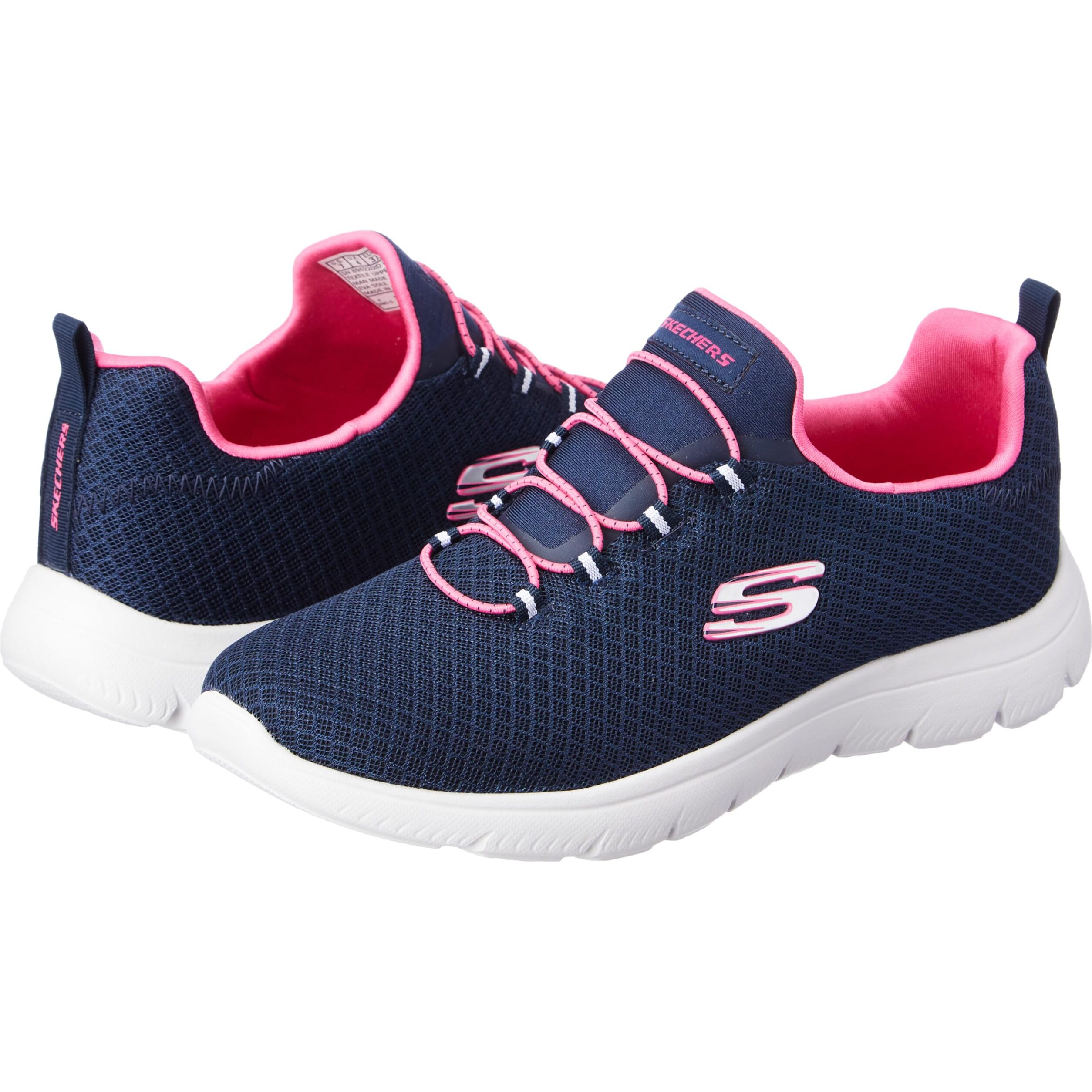Skechers Womens Summits - 896220id NVY/HTPNK Casual Shoe - 4 UK (7 US) (896220ID-NVHP)