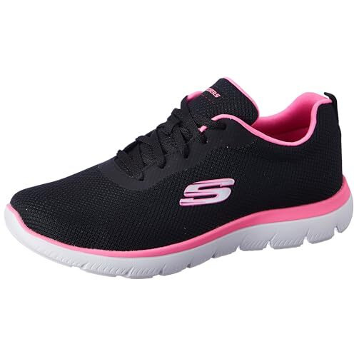Skechers Womens Summits - 896219id Black/HOT Pink Casual Shoe - 3 UK (6 US) (896219ID-BKHP)