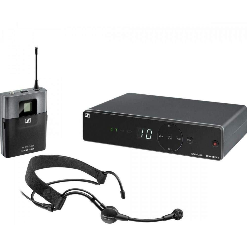 SENNHEISER Wireless Headset Mic XSW 1-ME3-A - Easy to use | Singers, Presenters, Wind Instruments. Ideal for Speech, Classroom, Conference | 120feet Range & Upto 10 Channels