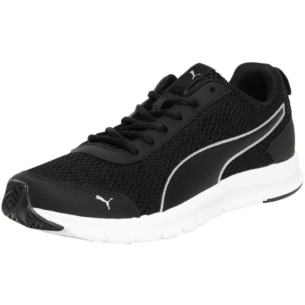 Puma mens Rapid Runner Black-Silver Sneaker - 7 UK (37116603)