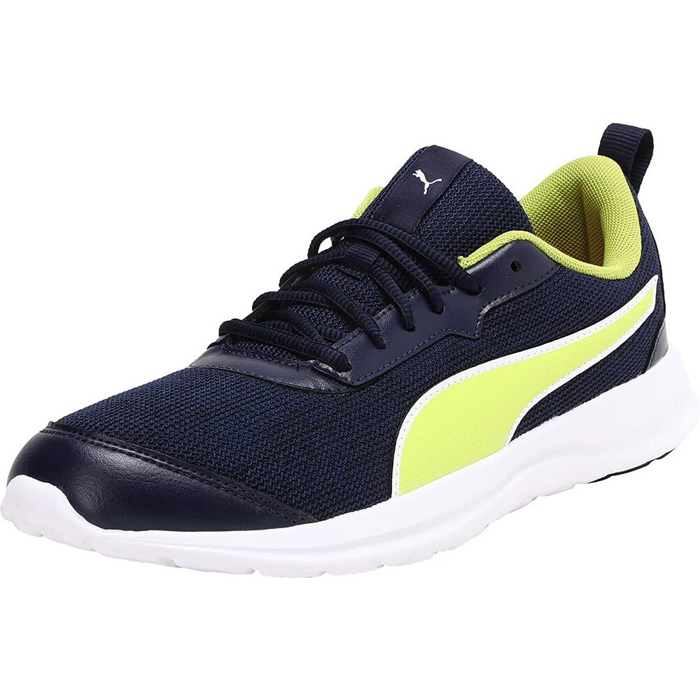 Puma Mens Rapid Runner Peacoat-Limepunch Running Shoe - 9 UK (37116504)