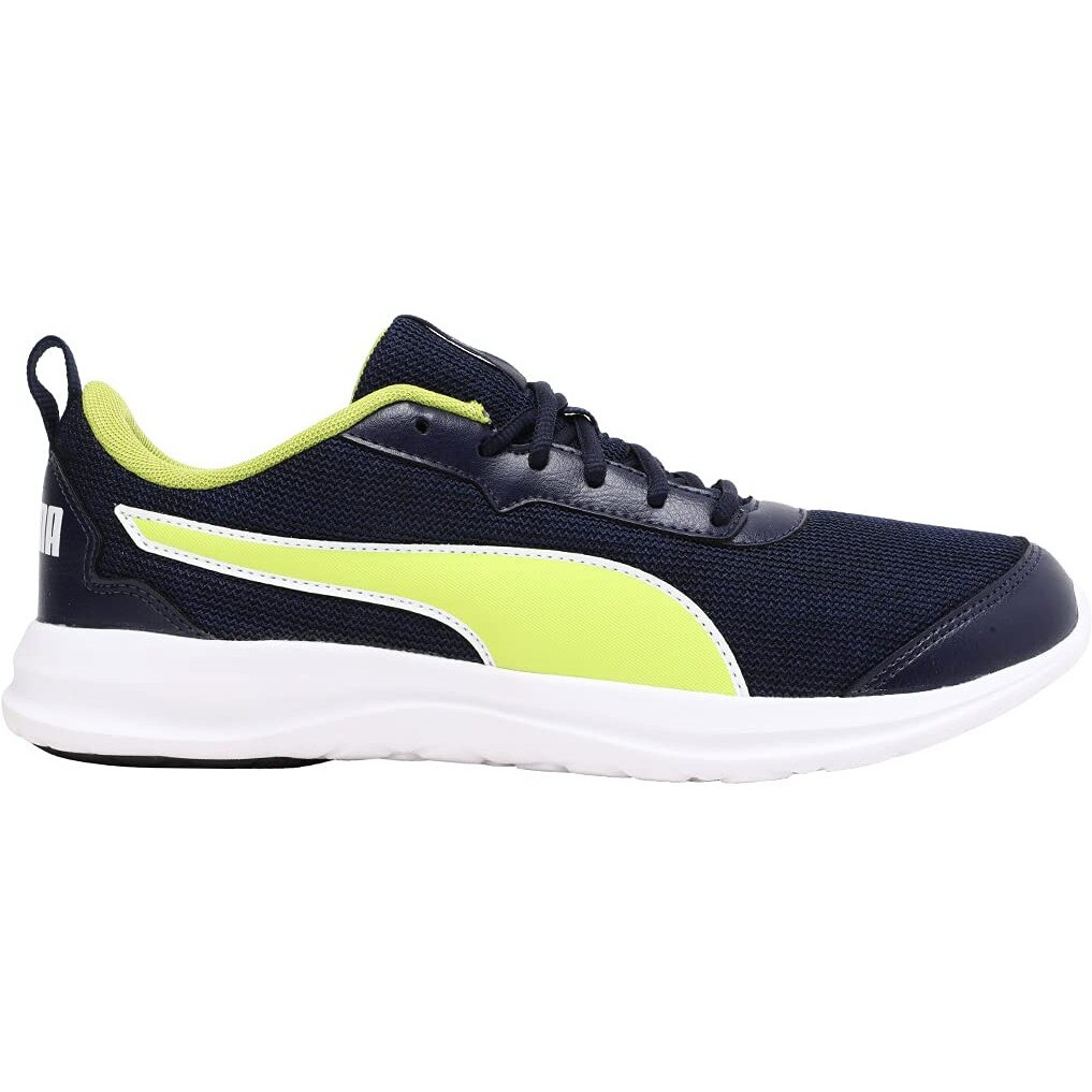 Puma Mens Rapid Runner Peacoat-Limepunch Running Shoe - 9 UK (37116504)