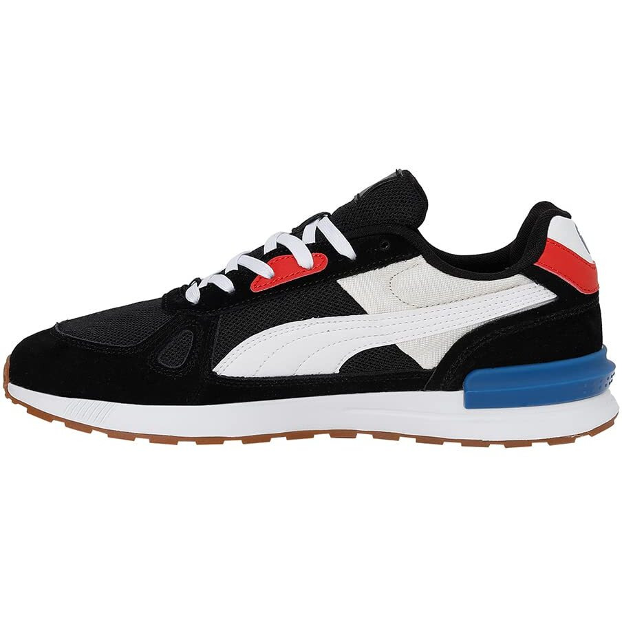 Puma Unisex-Adult Graviton Pro Black-White-Vaporous Gray-Burnt Red-Lake Blue Sneaker, 4 UK (38073617)