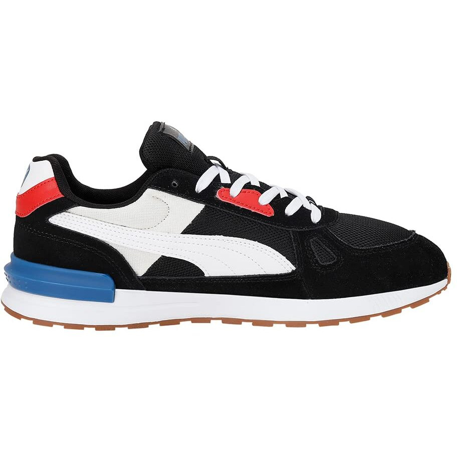 Puma Unisex-Adult Graviton Pro Black-White-Vaporous Gray-Burnt Red-Lake Blue Sneaker, 4 UK (38073617)