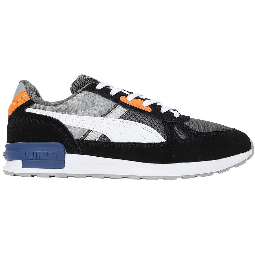 Puma Unisex-Adult Graviton Pro Dark Shadow-White-Black-Quarry-Vibrant Orange Sneaker, 4 UK (38073619)