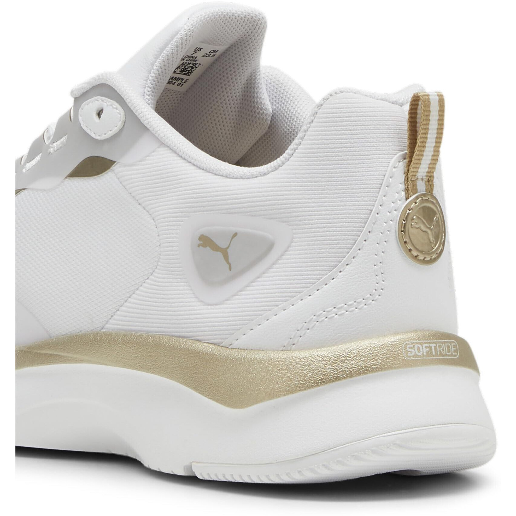 Puma Womens SOFTRIDE Orla Metallic Dream White-Gold-Matte Gold Sneaker - 4 UK (39780401)