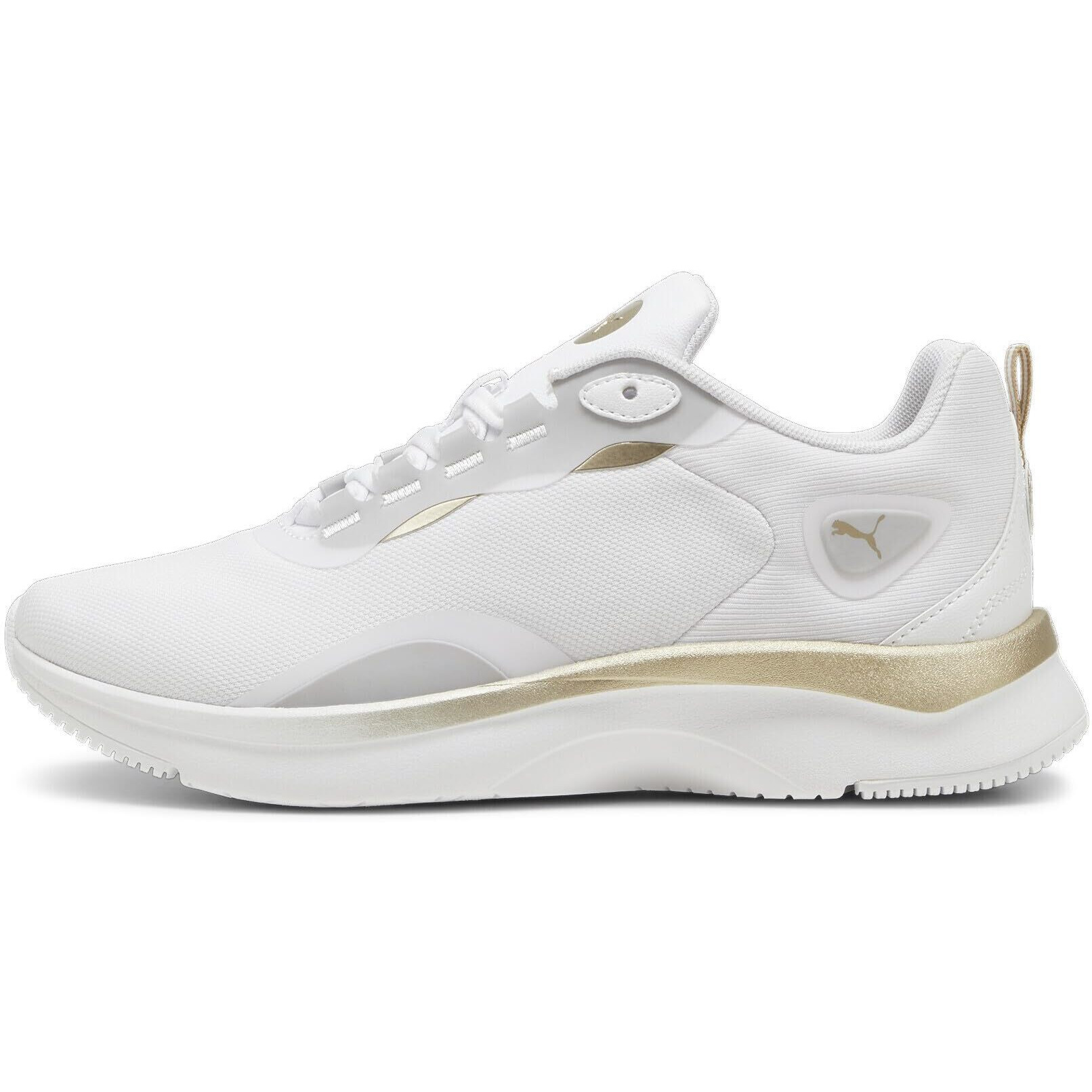 Puma Womens SOFTRIDE Orla Metallic Dream White-Gold-Matte Gold Sneaker - 4 UK (39780401)
