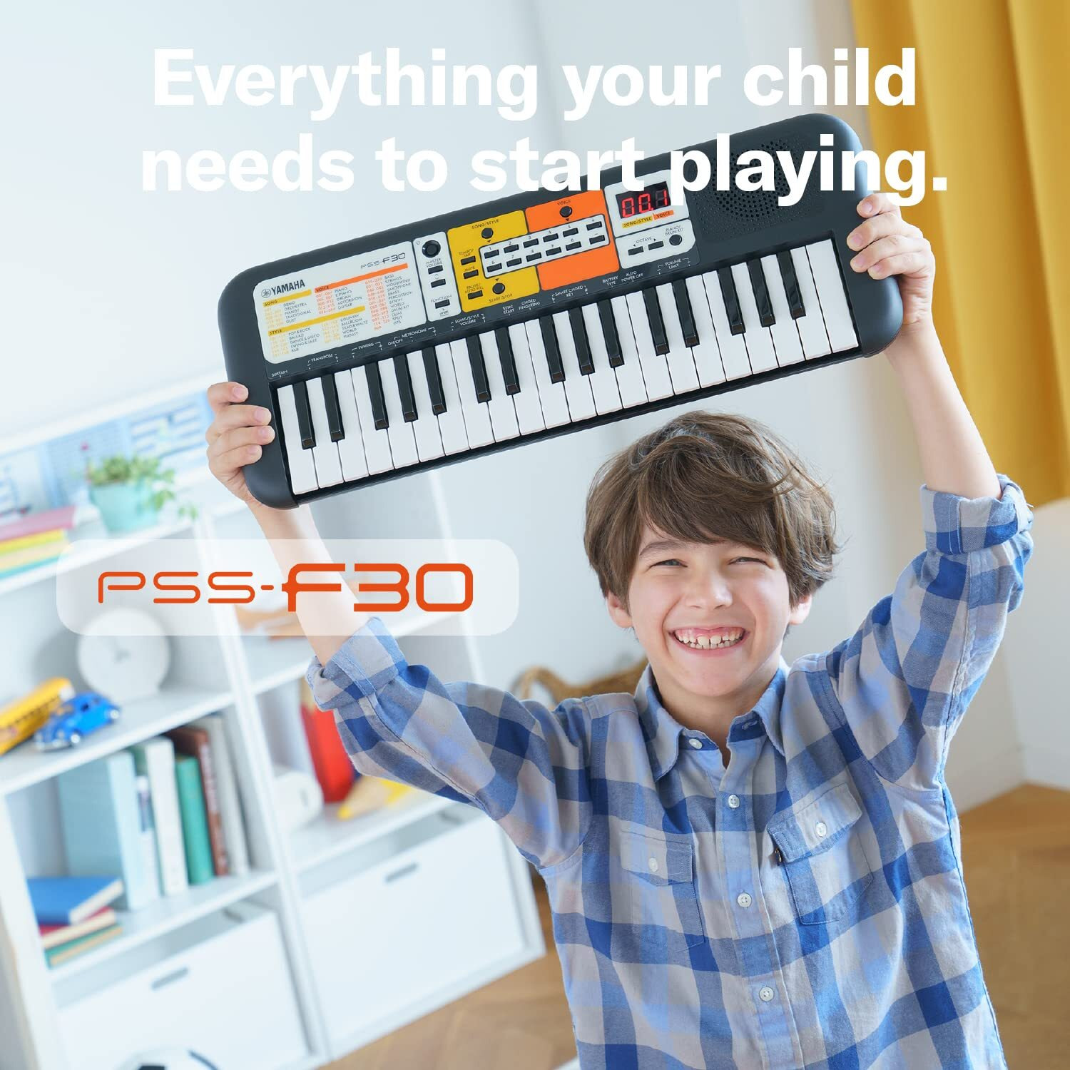 Yamaha PSS-F30, 37 Keys Portable Mini Keyboard (Black)