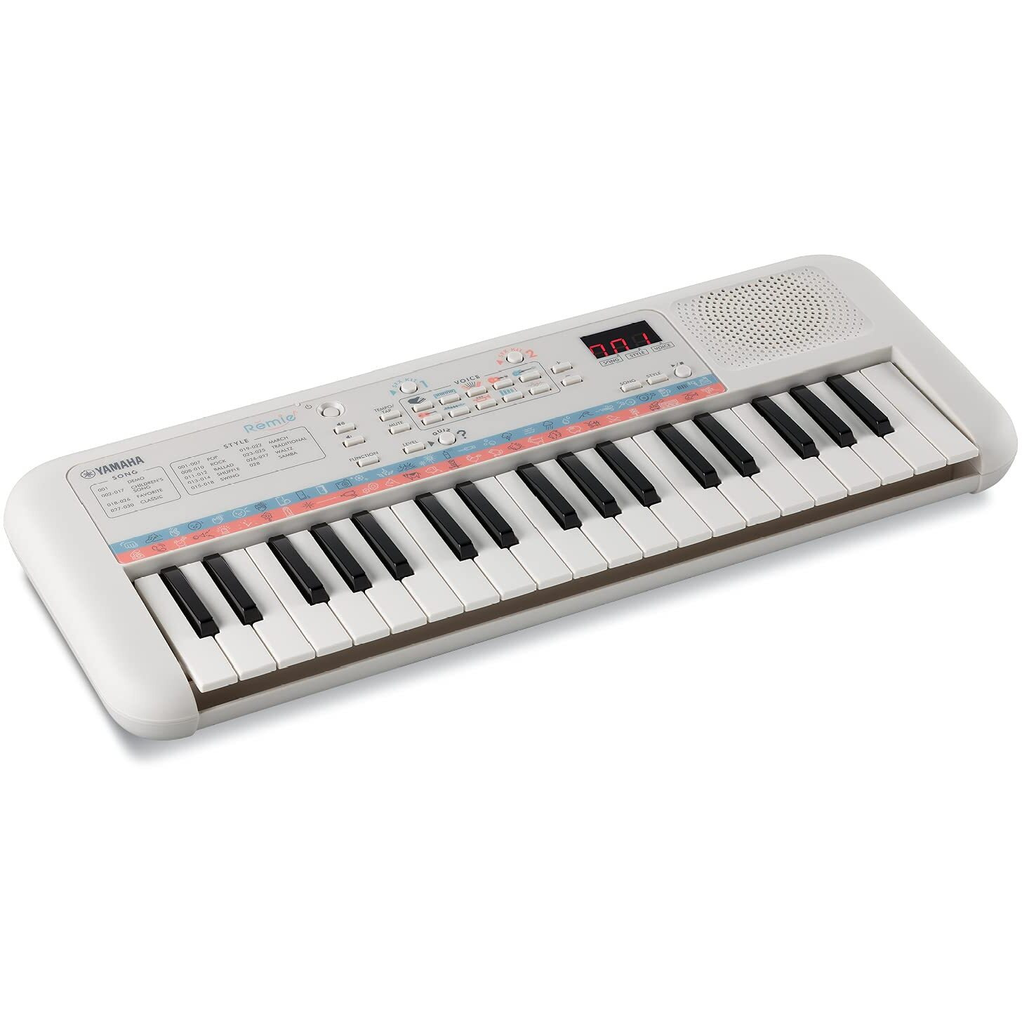 Yamaha Remie PSS-E30 37-Key Portable Mini Keyboard, White