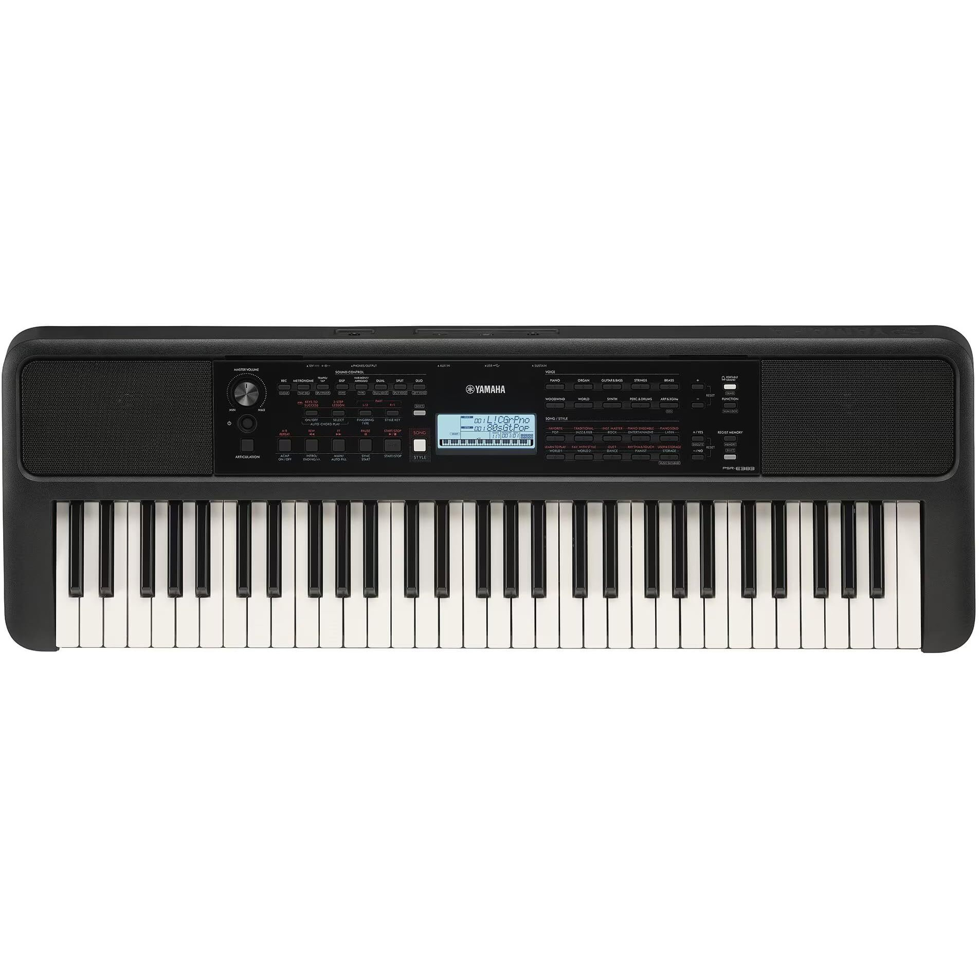 Yamaha PSR-E383 Portable Keyboard 61 Keys (Adaptor Included)