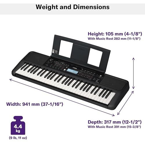 Yamaha PSR-E383 Portable Keyboard 61 Keys (Adaptor Included)