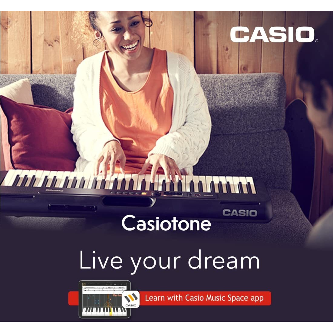 Casio CT-S200 Casiotone 61-Key Portable Keyboard (Black)