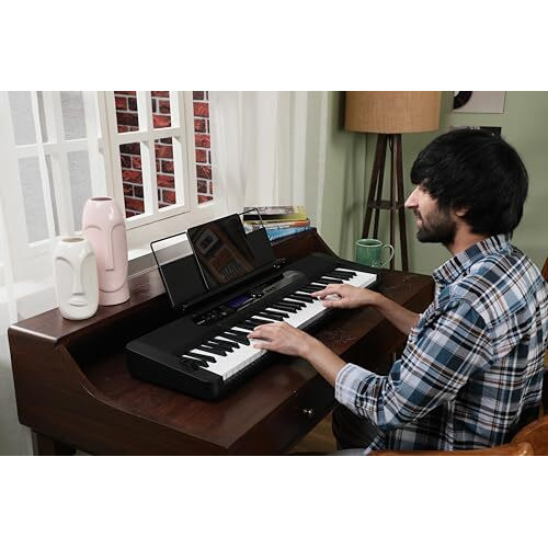CASIO CT-S400 - KS52A 61 Keys Advanced Keyboard with Piano Tones, Casio Music Space APP and AiX Sound Source - Black