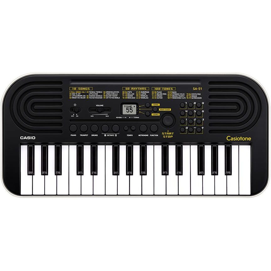 Casiotone Mini Keyboard SA-51 with Piano tones, Black