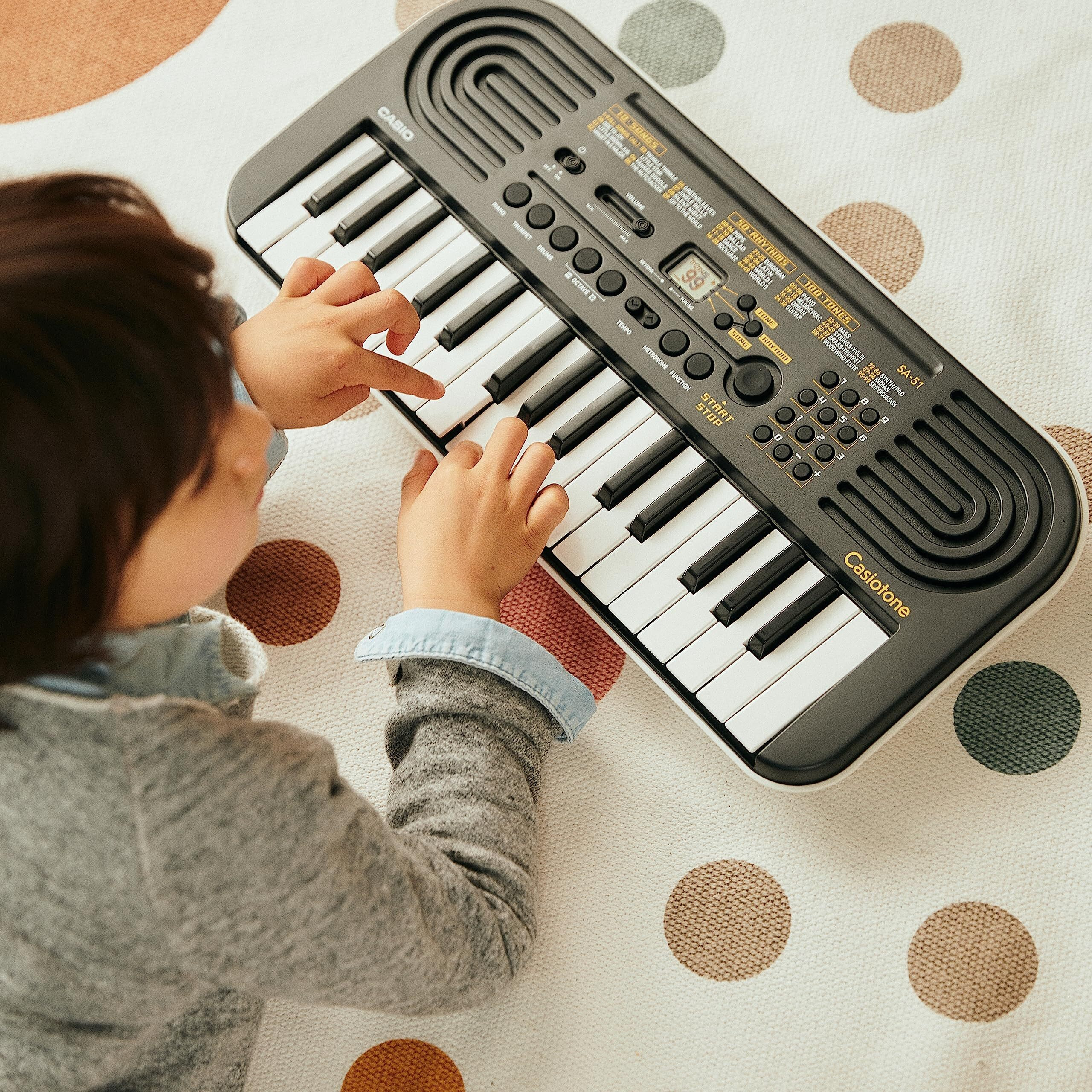 Casiotone Mini Keyboard SA-51 with Piano tones, Black