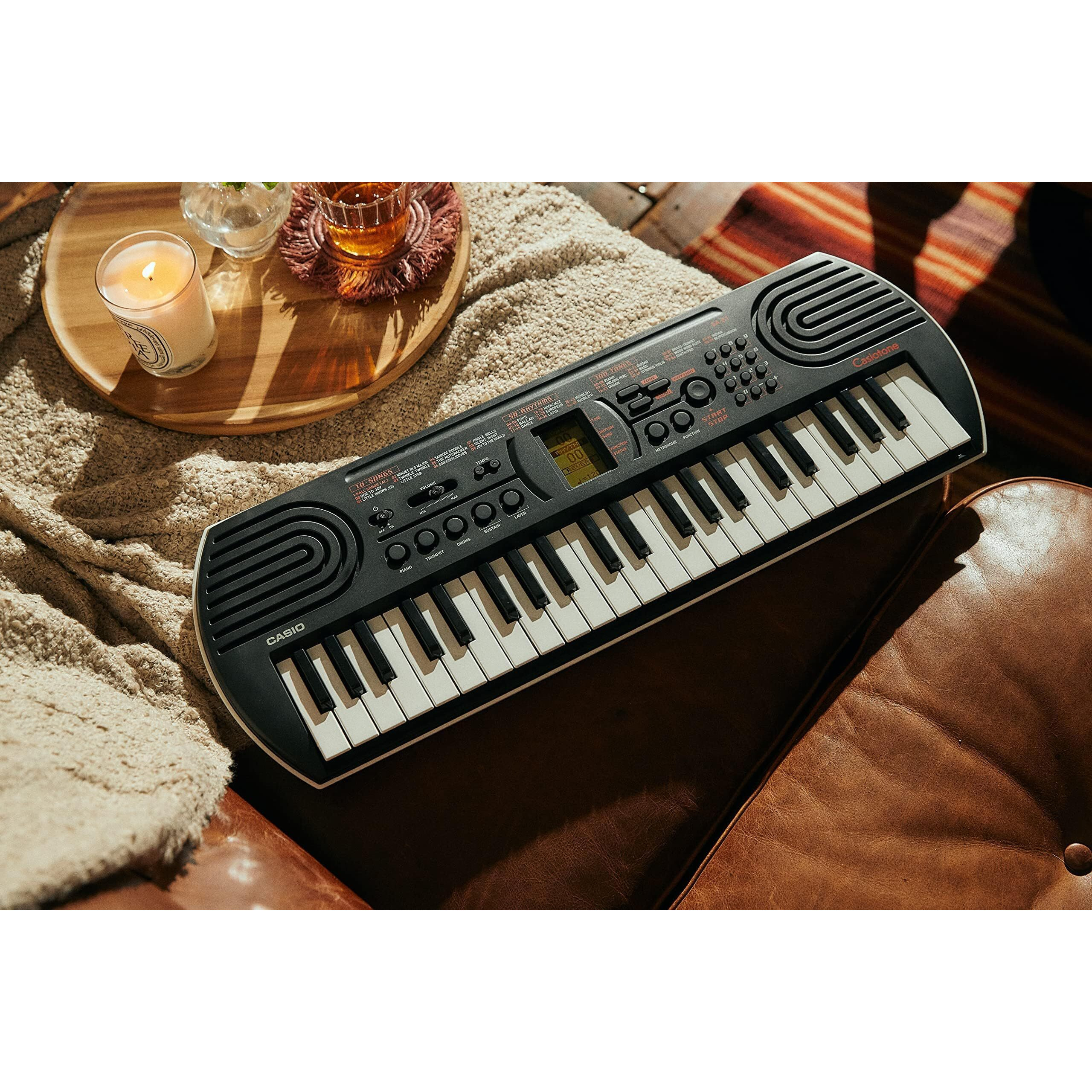 Casiotone Mini Keyboard SA-81 with Piano tones, Black