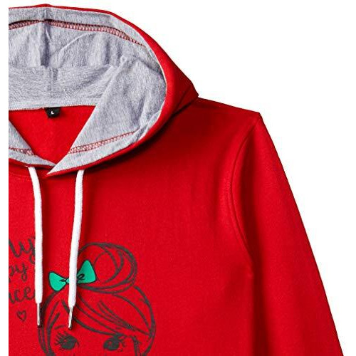 T2F Unisex-Child Cotton Regular Fit Hooded Neck Sweatshirt (Bys-Ss-08_Multicolor_7-8 Years_Red_7 Years-8 Years)