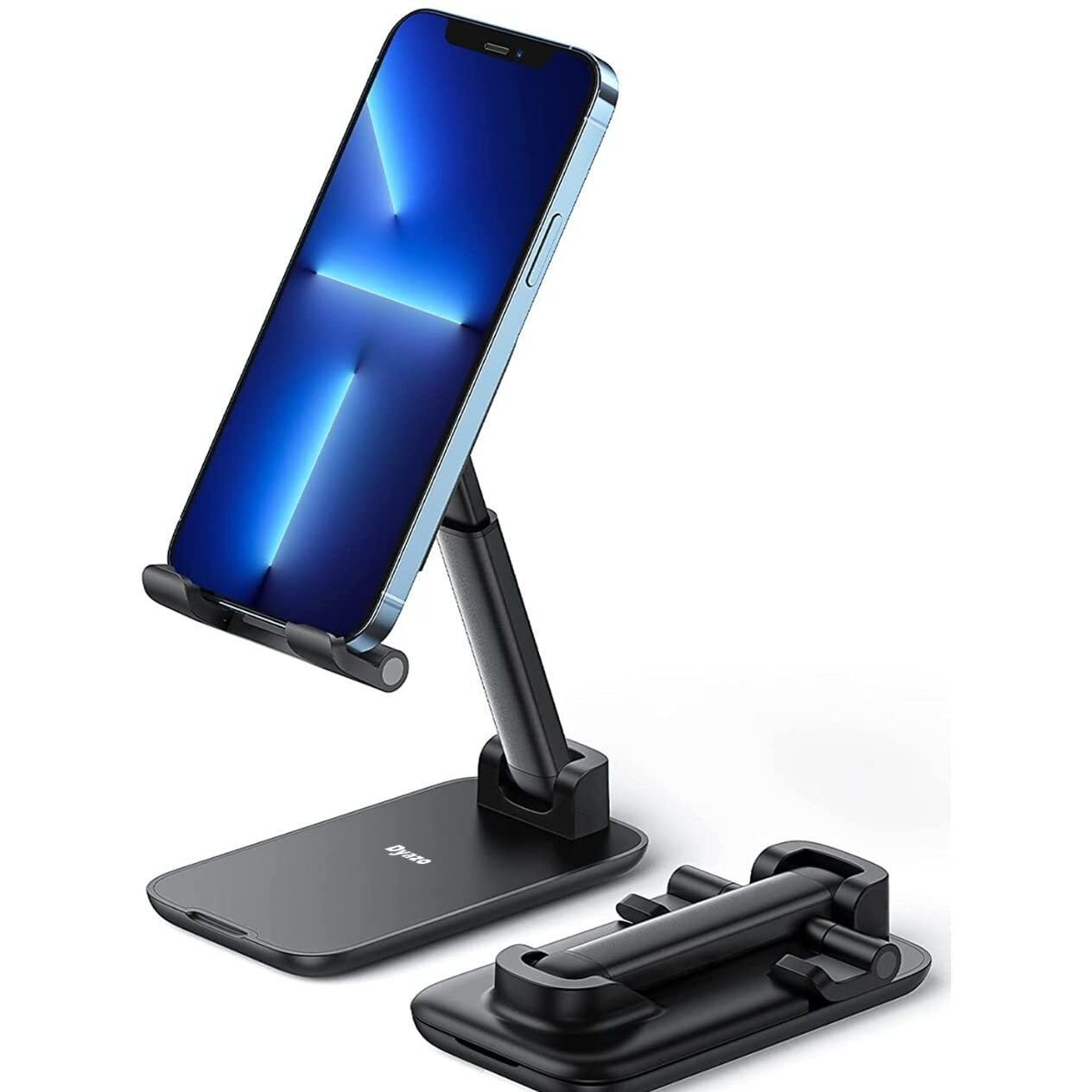 Dyazo Height Adjustable, Angle Adjustable, Fully Foldable, Anti-Slip Tabletop Mobile Phone Stand/Holder Compatible for Vivo, Oppo, iPhone, Samsung and All Mobile Phones