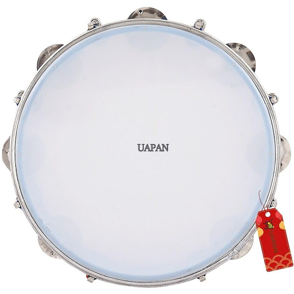 UAPAN Dafli Musical Instrument Dafli/Tambourine 10 inch Hand Percussion Musical Instrument (Blue tambourine)