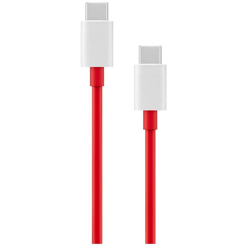 OnePlus Warp Charge Type-C To Type-C Cable 100Cm, Compatible With Smartphone, Red,White