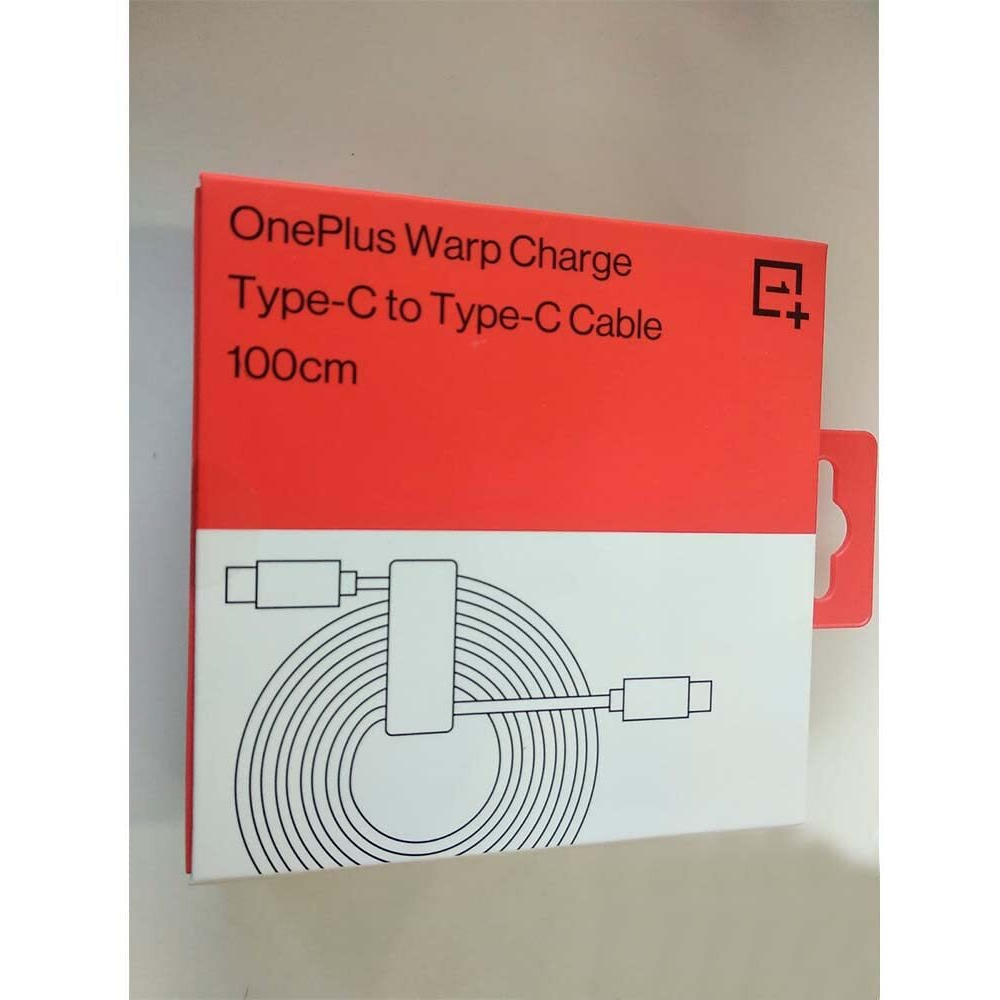 OnePlus Warp Charge Type-C To Type-C Cable 100Cm, Compatible With Smartphone, Red,White
