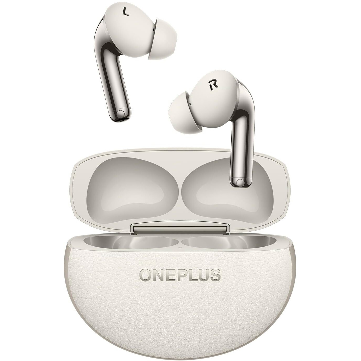OnePlus Buds Pro 3 Bluetooth TWS in-Ear Buds - Dual Drivers, Dual DACs, Dynaudio EQs, Up to 50dB Adaptive Noise Cancellation, Up to 43Hrs Battery [Lunar Radiance]