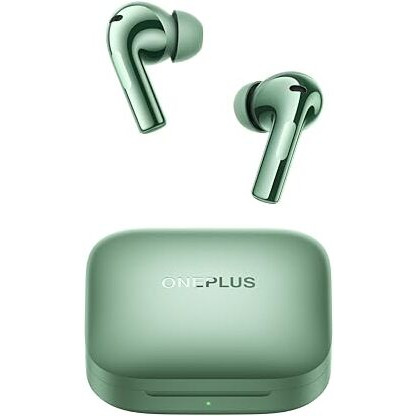 OnePlus Buds 3 Truly Wireless Bluetooth Earbuds with Upto 49Db Smart ANC,Hi-Res Sound Quality,in Ear,Sliding Volume Control,10Mins for 7Hours Fast Charging with Upto 44Hrs Playback (Green)