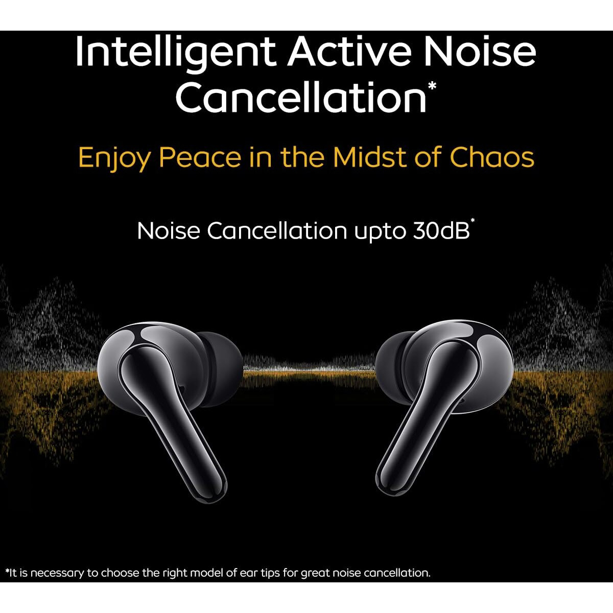 iQOO TWS 1e in-Ear Earbuds with Mic, Upto 30dB Active Noise Cancellation, Fast Charging which Takes 10 mins for 3 Hours Playtime, with Upto 42 hrs Playback time (Flame Yellow)