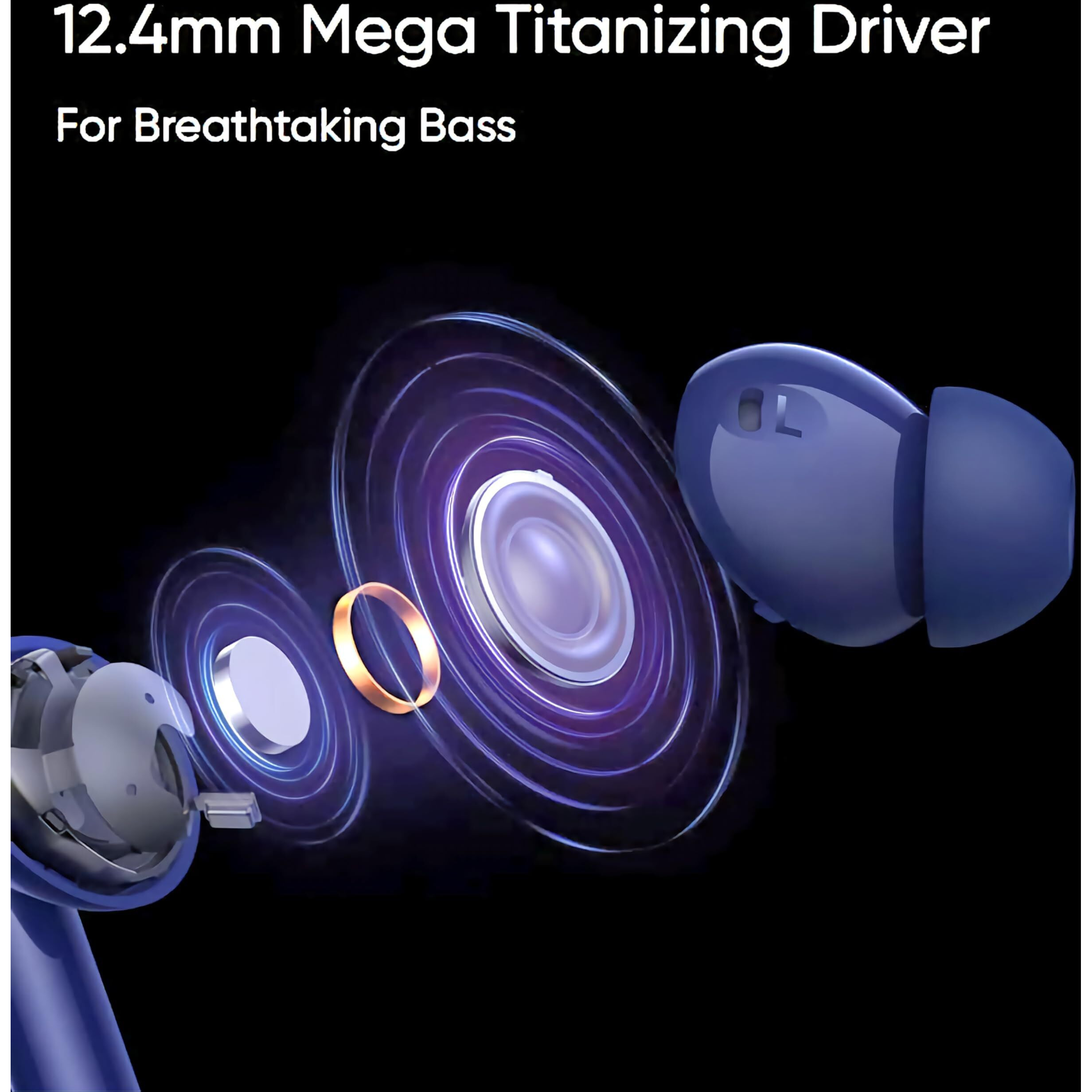 realme Buds Air 5 Truly Wireless in-Ear Earbuds with 50dB ANC, 12.4mm Mega Titanized Dynamic Bass Driver, Upto 38Hrs Battery with Fast Charging & 45ms Ultra-Low Latency for Gaming (Arctic White)
