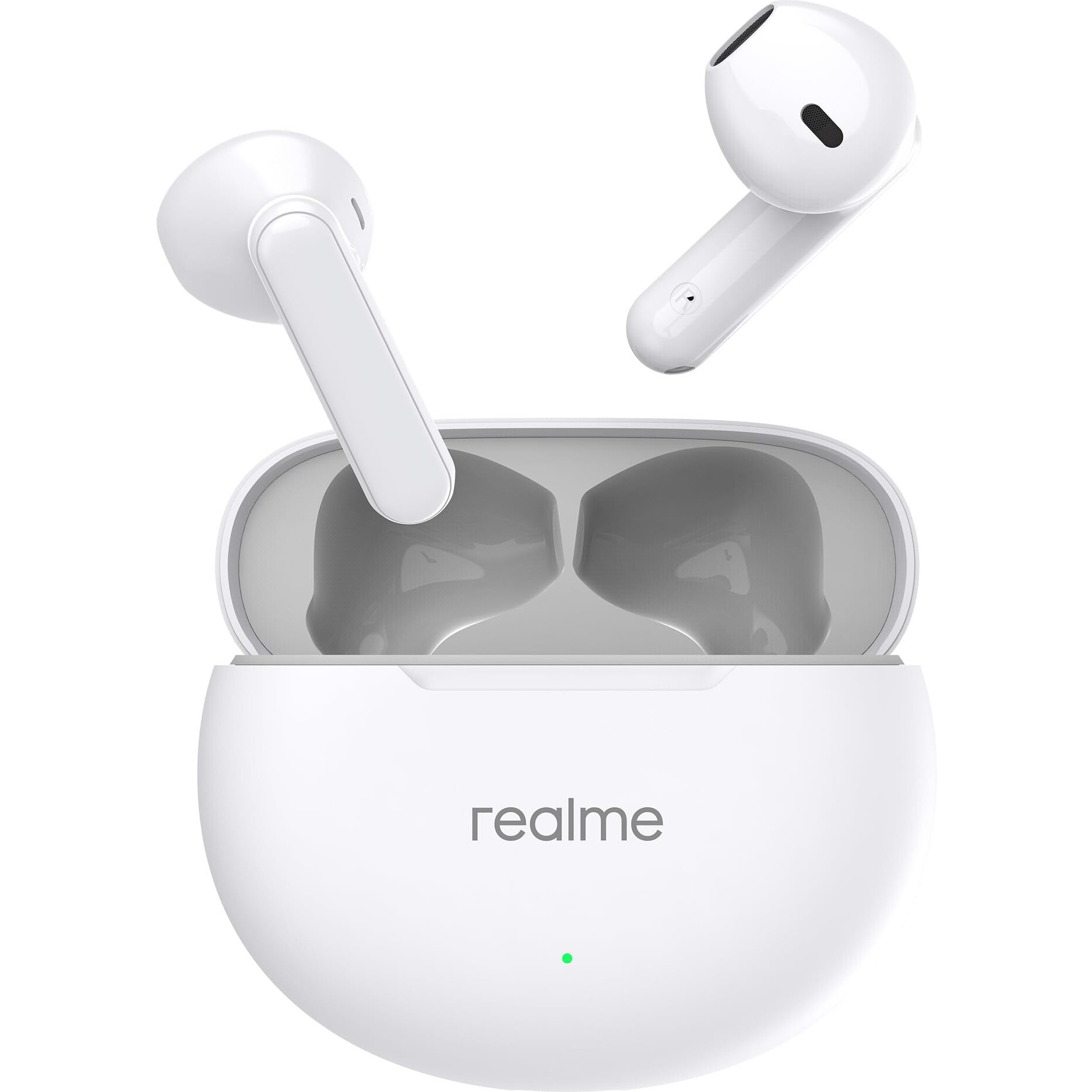 realme Buds T01 Truly Wireless in-Ear Earbuds with AI ENC for Calls, 13mm Dynamic Driver, Upto 28Hrs Battery, 88mm Latency, Bluetooth V5.4 & Google Fast Pair (White)