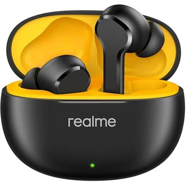 realme Buds T110 Bluetooth Truly Wireless in Ear Earbuds with mic, AI ENC for Calls, Google Fast Pair, 38 Hours Total Playback with Fast Charging and Low Latency Gaming Mode (Punk Black)