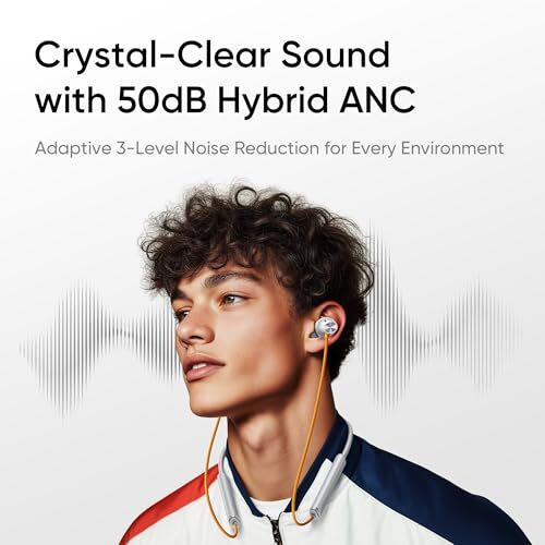 realme Buds Wireless 5 ANC in-Ear Bluetooth Headphones,50dB ANC, 13.6mm Dynamic Bass Driver,360 Spatial Audio,45ms Low Latency,Upto 38hrs Playback,IP55 Rating,Dual Device Connection (Midnight Black)