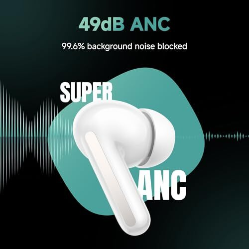 Redmi Buds 6, Dual Driver TWS in Ear Earbuds, 49dB Hybrid Active Noise Cancellation, Spatial Audio, Dual Device Connection, Quad Mic AI ENC, 42 Hrs Playtime, Custom EQ, Wireless Earbuds (White)