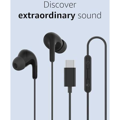Xiaomi Type-C in-Ear Earphones with 12.4mm Drivers, HD Microphone, and IP54 Dust & Water Resistance (Black)
