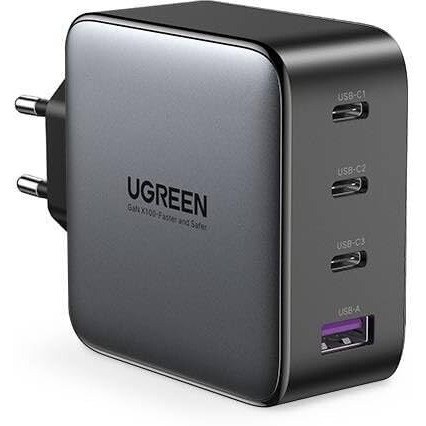 UGREEN 100W USB C Charger USB C GaN 4 Ports Charger PD Charger with PPS GaN Supports 20W USB C Compatible with MacBook Pro, iPhone 13 Pro, iPhone 12, iPad Pro, Dell XPS 15, S21 Indian Plug