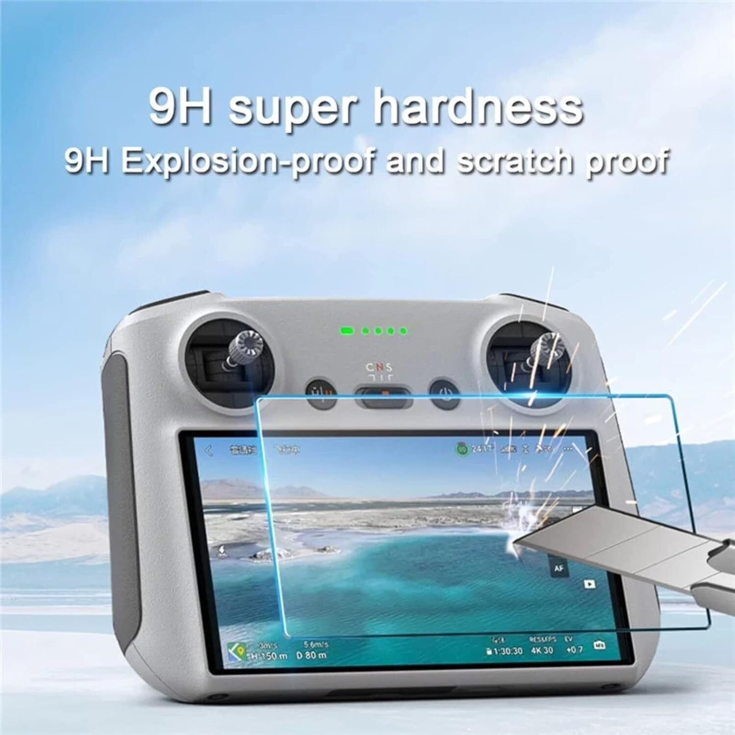 CAREflection DJI RC, DJI RC2 HD Tempered Glass Screen Protector For DJI Mini 3 Pro Drone / DJI MINI 4 Pro / Mini 3 /Dji Air 3/Mavic 3 Pro,Classic /DJI Mavic Air 2S RC Touch Remote Controller (2 PACK)