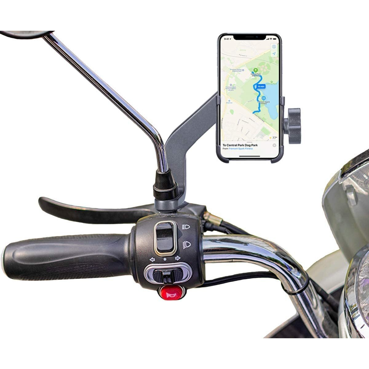 SKYCELL Universal Mobile Holder for Scooty, Bike Mobile Stand Holder Metal Body