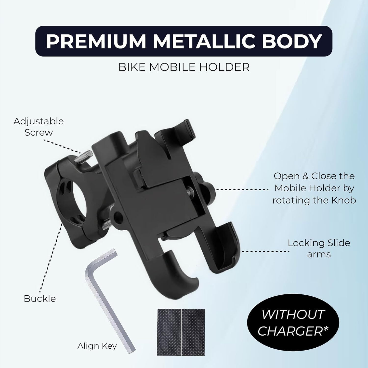 CELLMASTER Bike Mobile Phone Stand Holder Mount Suitable for Bike Handle Bar/Cycle Mobile Stand Holder Black