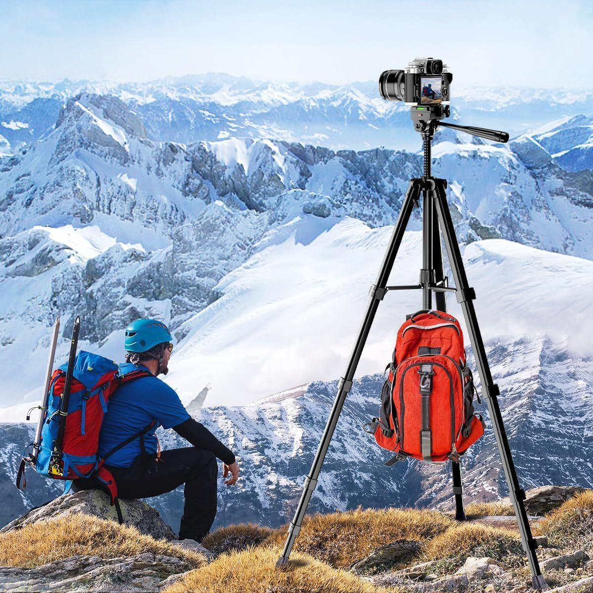 SKYCELL Tripod Stand for Mobile Phone and DSLR Camera for Best Video Recording Shoot 360 Rotaion 61 Inch (5 Feet) Suitable for iPhone
