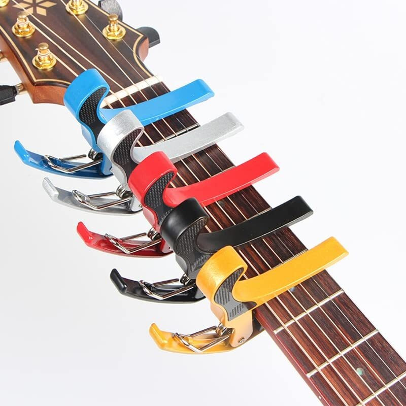 INEFABLE Guitar Metal Capo One Handed Quick Change For Ukulele, Electric & Acoustic Guitars (Black - Pack Of 1)