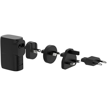 Belkin Portable Charger, Hybrid Power Bank 5000mAH + Wall Charger 25W - 2-in-1 Portable Battery Charger w/USB-C Port & USB-A Port - Travel-Friendly, Dual-Port Charging Device - Black