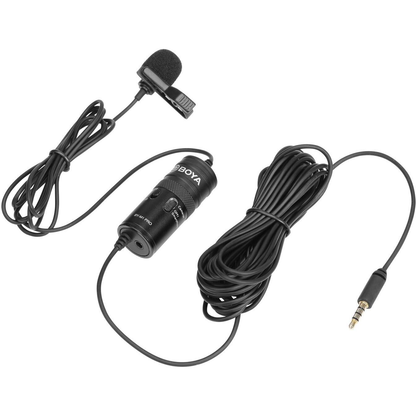Boya BY-M1 Pro Auxiliary Omnidirectional Lavalier Condenser Microphone (20 Ft Cable)